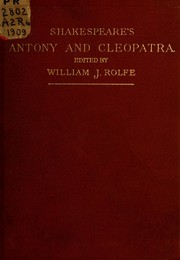 Cover of: Shakespeare's tragedy of Antony and Cleopatra. by William Shakespeare