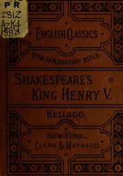 Cover of: Shakespeare's King Henry V. by 