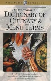 Cover of: Dictionary of Culinary & Menu Terms
