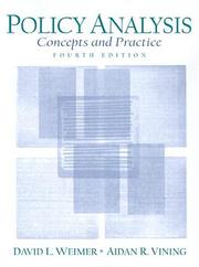 Cover of: Policy Analysis: Concepts and Practice (4th Edition)