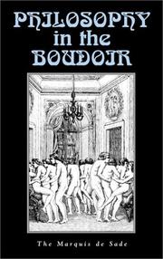 Cover of: Philosophy in the Boudoir by Marquis de Sade