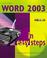 Cover of: Word 2003 in Easy Steps