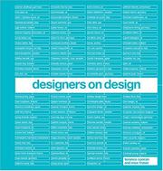 Cover of: Designers On Design
