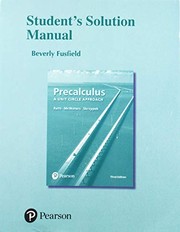 Cover of: Student's Solutions Manual for Precalculus by J. S. Ratti, Marcus S. McWaters, Leslaw Skrzypek