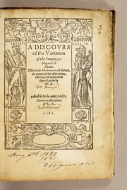 Cover of: A discours of the variation of the cumpas, or magneticall needle | William Borough