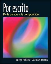 Cover of: Por escrito: De la palabra a la composicin