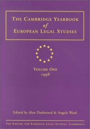 Cover of: The Cambridge Yearbook of European Legal Studies by 