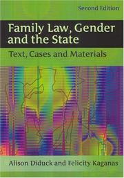 Cover of: Family Law, Gender And the State by Alison Diduck, Felicity Kaganas