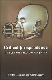 Cover of: Critical Jurisprudence by Costas Douzinas, Adam Gearey