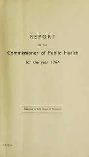 Cover of: Report of the Commissioner of Public Health | Western Australia. Public Health Department