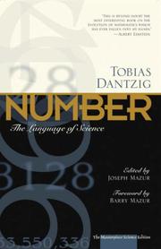Cover of: Number by Tobias Dantzig, Joseph Mazur, Barry Mazur