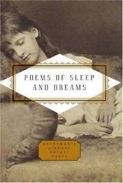 Cover of: Poems of sleep and dreams by [selected and edited] by Peter Washington.