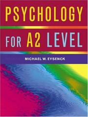 Cover of: Psychology for A2 level