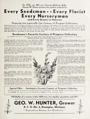 Cover of: For 1935, our 18th year growing gladiolus bulbs, Geo. W. Hunter presents this modern trade list for every seedsman, every florist, every nurseryman | George W. Hunter (Firm)