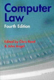 Cover of: Computer law by edited by Chris Reed and John Angel.