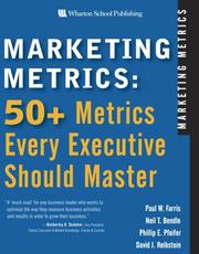 Cover of: Marketing metrics by Paul Farris ... [et al.].