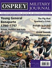 Cover of: Osprey Military Journal Issue 3/1: The International Review of Military History (Osprey Military Journal)