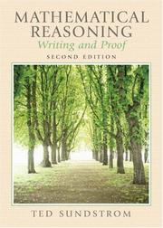 Cover of: Mathematical Reasoning: Writing and Proof (2nd Edition)