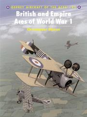 Cover of: British and Empire Aces of World War I by Christopher Shores