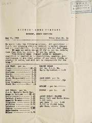 Cover of: Price list no. 10: May 11, 1935