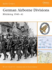 Cover of: German Airborne Divisions by Bruce Quarrie
