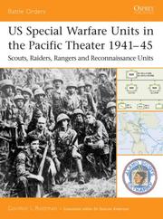 Cover of: US Special Warfare Units in the Pacific Theater 1941-45 by Gordon L. Rottman