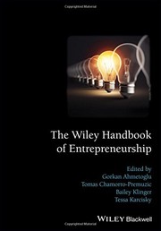 Cover of: The Wiley Handbook of Entrepreneurship