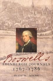 Cover of: Boswell's Edinburgh journals, 1767-1786