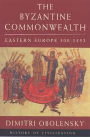 Cover of: The Byzantine commonwealth by Dimitri Obolensky