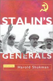Cover of: Stalin's Generals (Phoenix Press) by Harold Shukman