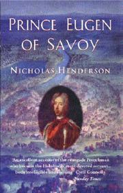 Cover of: Prince Eugen of Savoy | Nicholas Henderson