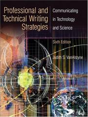 Cover of: Professional and technical writing strategies | Judith S. VanAlstyne