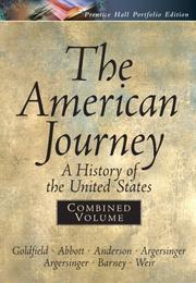 Cover of: American Journey Portfolio, Combined by David R. Goldfield, Virginia Anderson, Carl Abbott, Jo Ann Argersinger, Peter H. Argersinger, William Barney