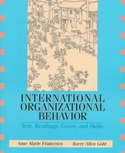 Cover of: International organizational behavior by Anne Marie Francesco