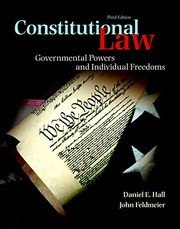 Cover of: Constitutional Law by Daniel J. Hall, John Feldmeier