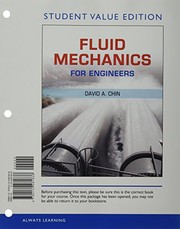 Cover of: Fluid Mechanics for Engineers, Student Value Edition by David A. Chin