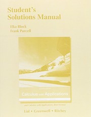 Cover of: Student's Solutions Manual for Calculus with Applications and Calculus with Applications, Brief Version