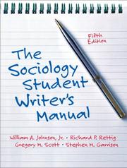 Cover of: The sociology student writer's manual