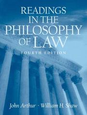 Cover of: Readings in the philosophy of law