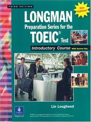 Cover of: Longman Preparation Series for the TOEIC(R) Test, Introductory Course (Updated Edition), with Answer Key and Tapescript (3rd Edition) (Longman Preparation)