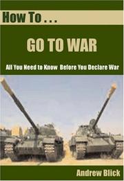 Cover of: How to Go to War by Andrew Blick