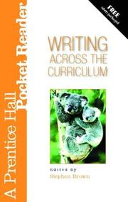 Cover of: Writing Across the Curriculum by Stephen Brown, Stephen Brown