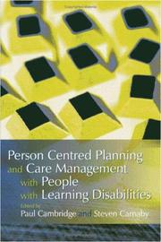 Cover of: Person centred planning and care management with people with learning disabilities