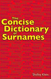 Cover of: The Concise Dictionary of Surnames