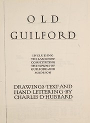 Cover of: Old Guilford | Charles D. Hubbard