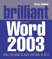 Cover of: Brilliant Word 2003 by Steve Johnson