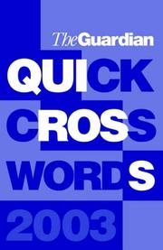 Cover of: "Guardian" Book of Quick Crosswords (Crossword)