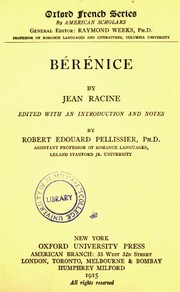 Cover of: Bérénice by Jean Racine