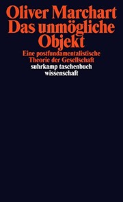 Cover of: Das unmögliche Objekt by Oliver Marchart