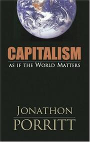Cover of: Capitalism by Jonathon Porritt